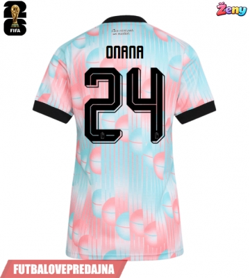 Lacne Ženy Futbalové dres Belgicko Amadou Onana #24 MS 2026 Krátky Rukáv - Preč